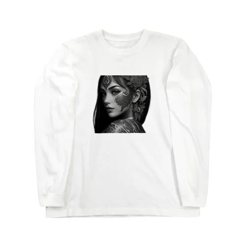 モノクロのタトュー美女 Long Sleeve T-Shirt