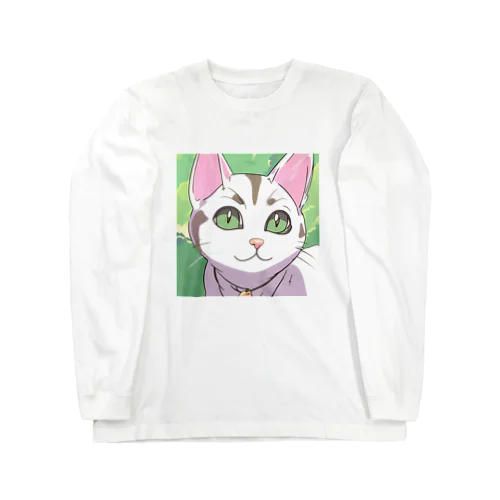 可愛い猫グッズ ロングスリーブTシャツ