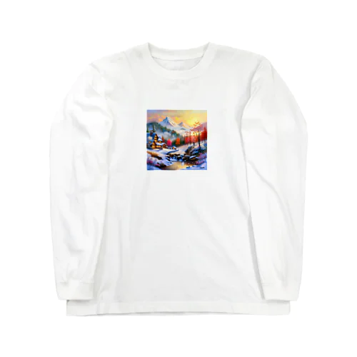 幻想的な雪景色のグッズ Long Sleeve T-Shirt