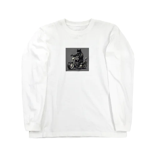 ワイルド黒猫 Long Sleeve T-Shirt