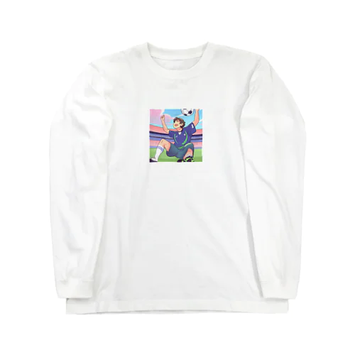 ワールドカップ優勝を夢見るサッカー少年 Long Sleeve T-Shirt