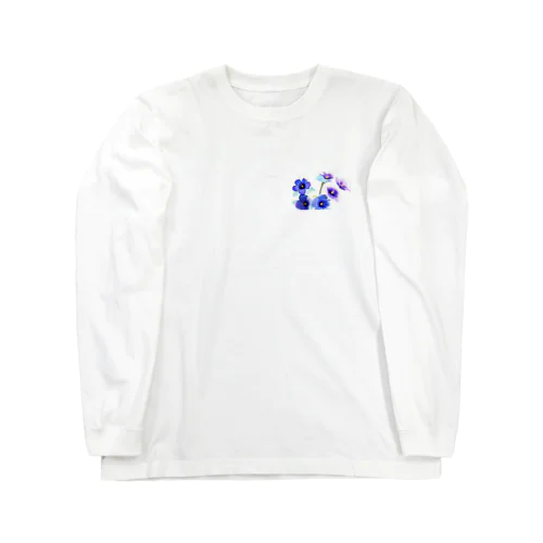 フラワーイラスト 朝顔 Long Sleeve T-Shirt