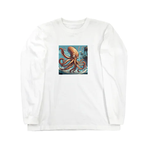 タコの大パニック Long Sleeve T-Shirt