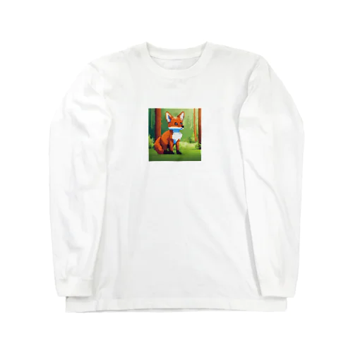 キツネピクセルアート Long Sleeve T-Shirt