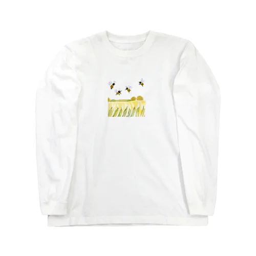 野山を飛び回るビーちゃんたち Long Sleeve T-Shirt