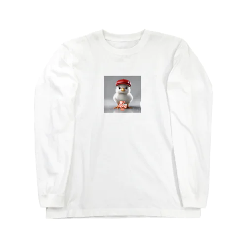 赤い帽子のヒヨコくん Long Sleeve T-Shirt