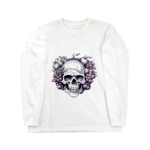 フルーツに囲まれたSKULL Long Sleeve T-Shirt