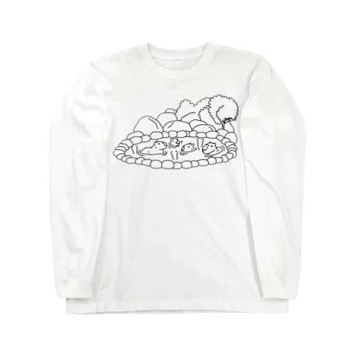 カピバラだって温泉に入る！♨︎シンプルカピバラグッズ Long Sleeve T-Shirt