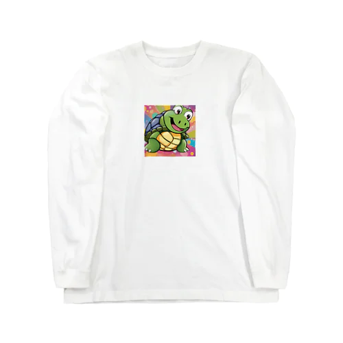 可愛くて愛らしい亀 Long Sleeve T-Shirt