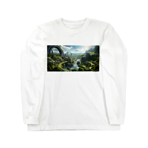 未来都市 渓谷 Long Sleeve T-Shirt