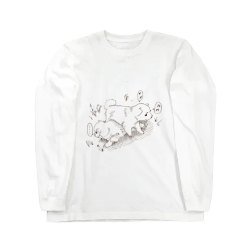 じゃれあう子犬 Long Sleeve T-Shirt