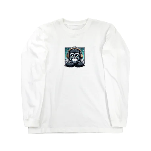 ヘッドホンゴリラ Long Sleeve T-Shirt