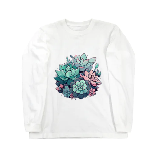 多肉植物のイラスト Long Sleeve T-Shirt