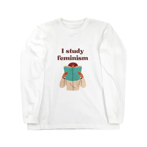 I study feminism ロングスリーブTシャツ