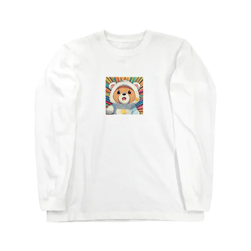 被りものクマちゃん Long Sleeve T-Shirt