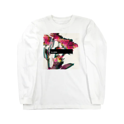 エモグリッチフラワー Long Sleeve T-Shirt