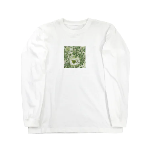 グリーンティーのアート　green tea art Long Sleeve T-Shirt