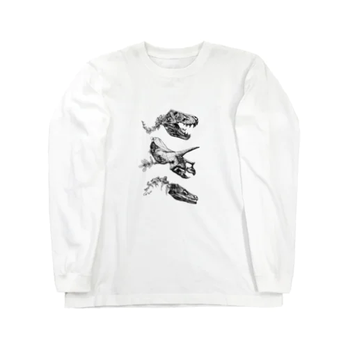 ティラノサウルス トリケラトプス ヴェロキラプトル Long Sleeve T-Shirt