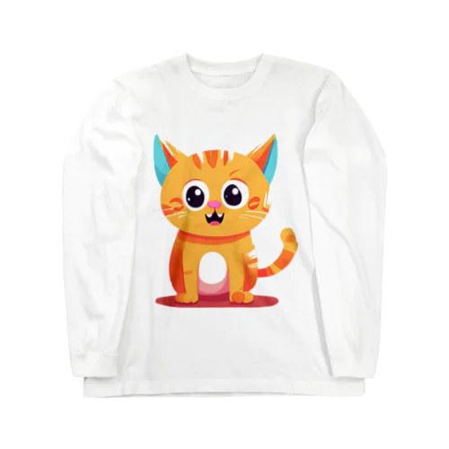 かわ猫(*ΦωΦ*) ロングスリーブTシャツ