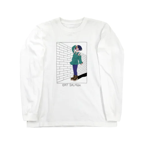 サーモンくうてる Long Sleeve T-Shirt