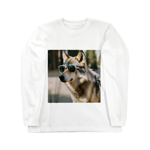 サングラス・オオカミ Long Sleeve T-Shirt