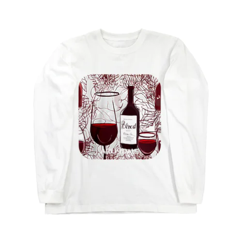 赤ワイン ロングスリーブTシャツ