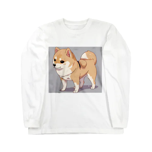 しば犬のかわいらしいキャラクターグッズが登場！" ロングスリーブTシャツ