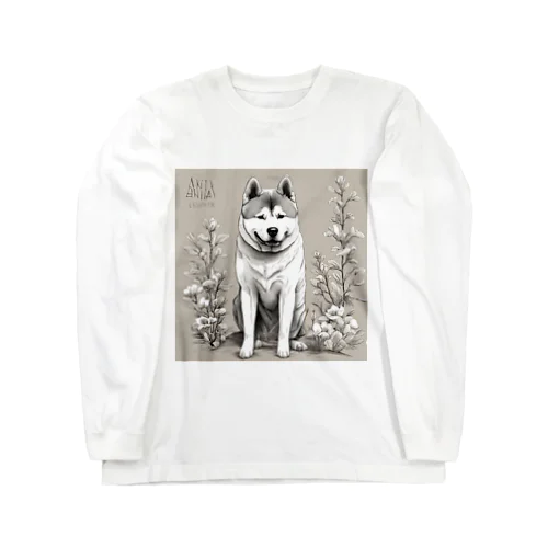 秋田犬１ ロングスリーブTシャツ