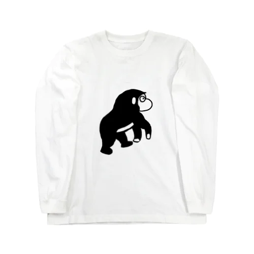 動物注意　おさる Long Sleeve T-Shirt