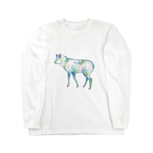 水彩カモシカ Long Sleeve T-Shirt