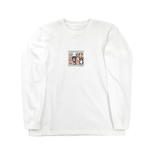 可愛い動物達 Long Sleeve T-Shirt