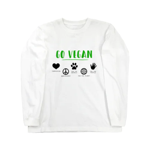 GO VEGAN - ロンT A ロングスリーブTシャツ