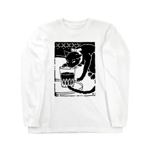 橋口五葉『吾輩ハ猫デアル(下)』扉絵❖ 明治四十年 ❖1907 Long Sleeve T-Shirt