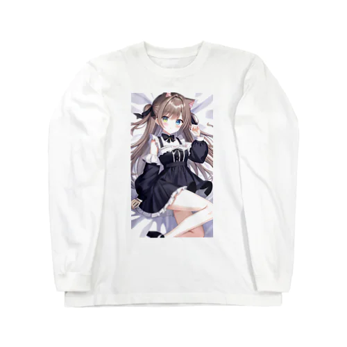 猫耳ゴスロリ美少女 ロングスリーブTシャツ