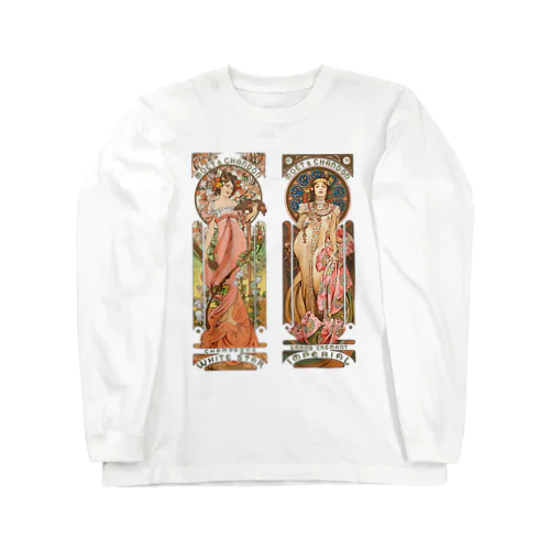 モエ・エ・シャンドン by Alfons Mucha Long Sleeve T-Shirt