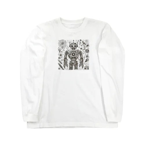 ロボット　基盤図 Long Sleeve T-Shirt