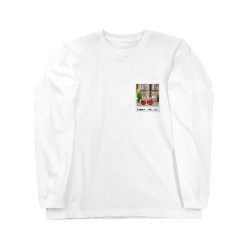 チェキ風Cherry Long Sleeve T-Shirt