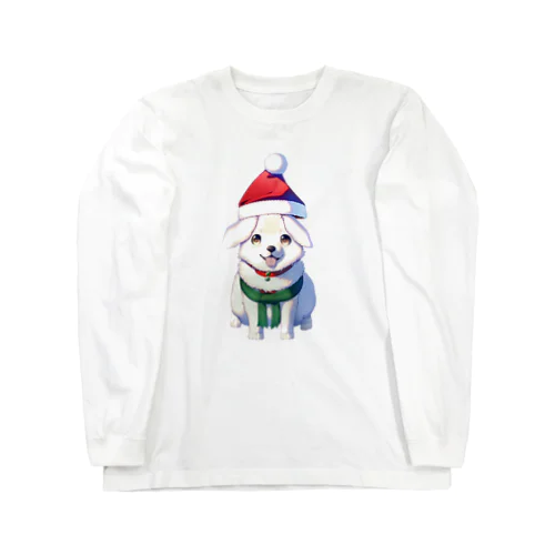 Merry Xmas　わんこ Long Sleeve T-Shirt