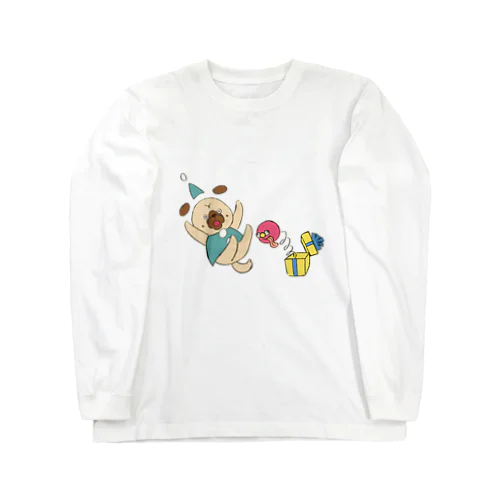 鼻ペチャクリスマス　パグ Long Sleeve T-Shirt