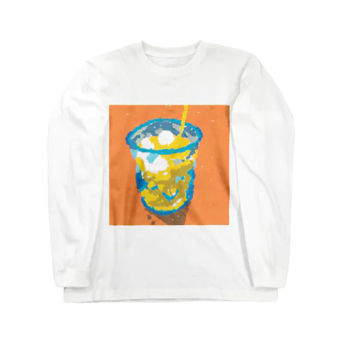 オレンジジュースをコップにそそぐ(ちぎり絵/貼り絵) Long Sleeve T-Shirt