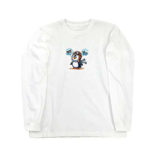 空を飛びたいペンギン Long Sleeve T-Shirt