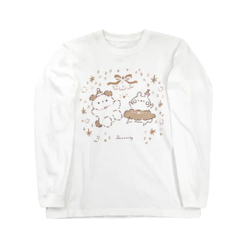 ちゃぷもちのクリスマス(ナチュラル) Long Sleeve T-Shirt