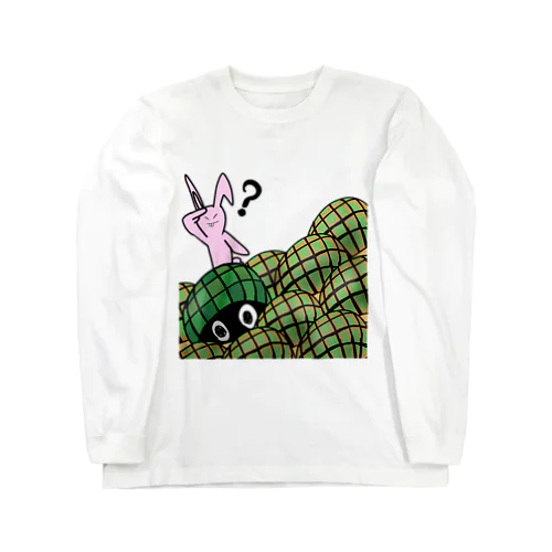 ウサギとカメ かくれんぼ対決 Long Sleeve T-Shirt