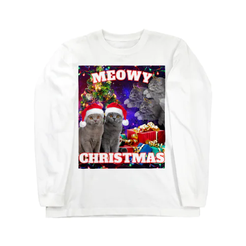 MEOWY CHRISTMAS ロングスリーブTシャツ