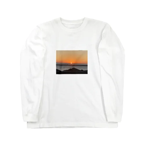 海に輝く朝日 Long Sleeve T-Shirt