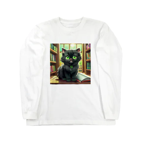 図書室の黒猫01 Long Sleeve T-Shirt