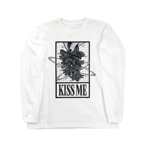 Mistletoe / black and white  ロングスリーブTシャツ