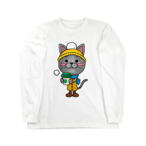 ホットコーヒーイカスミ Long Sleeve T-Shirt