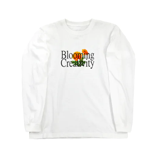 Blooming Creativity black ロングスリーブTシャツ