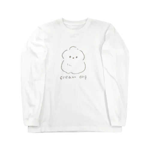 cream dog ロングスリーブTシャツ